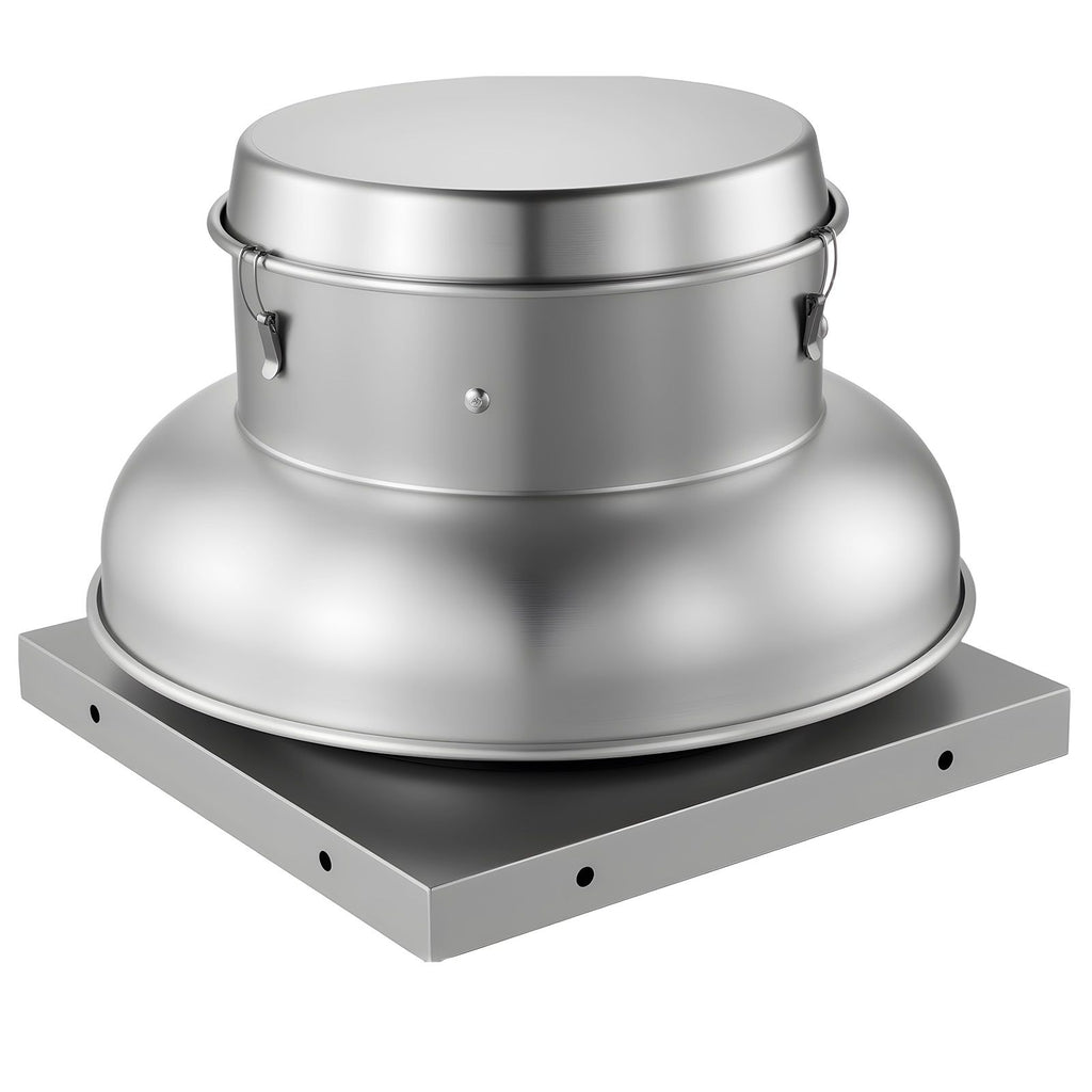 Roof Exhaust Fan, Attic Vent Fan with High-Power Motor, 21 inch Fan Base Heavy-Duty Aluminum Alloy, Speed Control Adjustable Airflow 900/1500 CFM, Compact for Garage,Kitchen,Bathroom, Silver