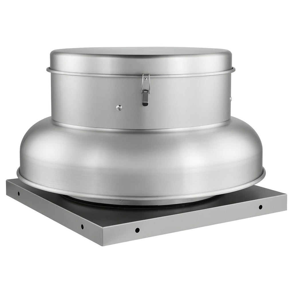 Roof Exhaust Fan, Attic Vent Fan with High-Power Motor, 24.8inch Fan Base Heavy-Duty Aluminum Alloy, Speed Control Adjustable Airflow 1500/2600CFM, Compact for Garage,Kitchen,Bathroom,Silver