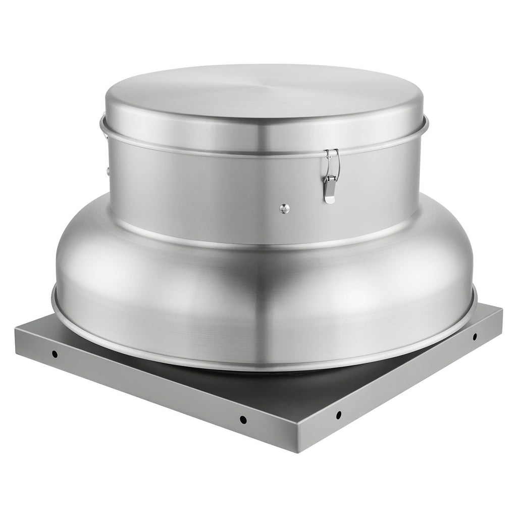 Roof Exhaust Fan, Attic Vent Fan with High-Power Motor, 24.8inch Fan Base Heavy-Duty Aluminum Alloy, Speed Control Adjustable Airflow 3000/3900CFM, Compact for Garage,Kitchen,Bathroom,Silver