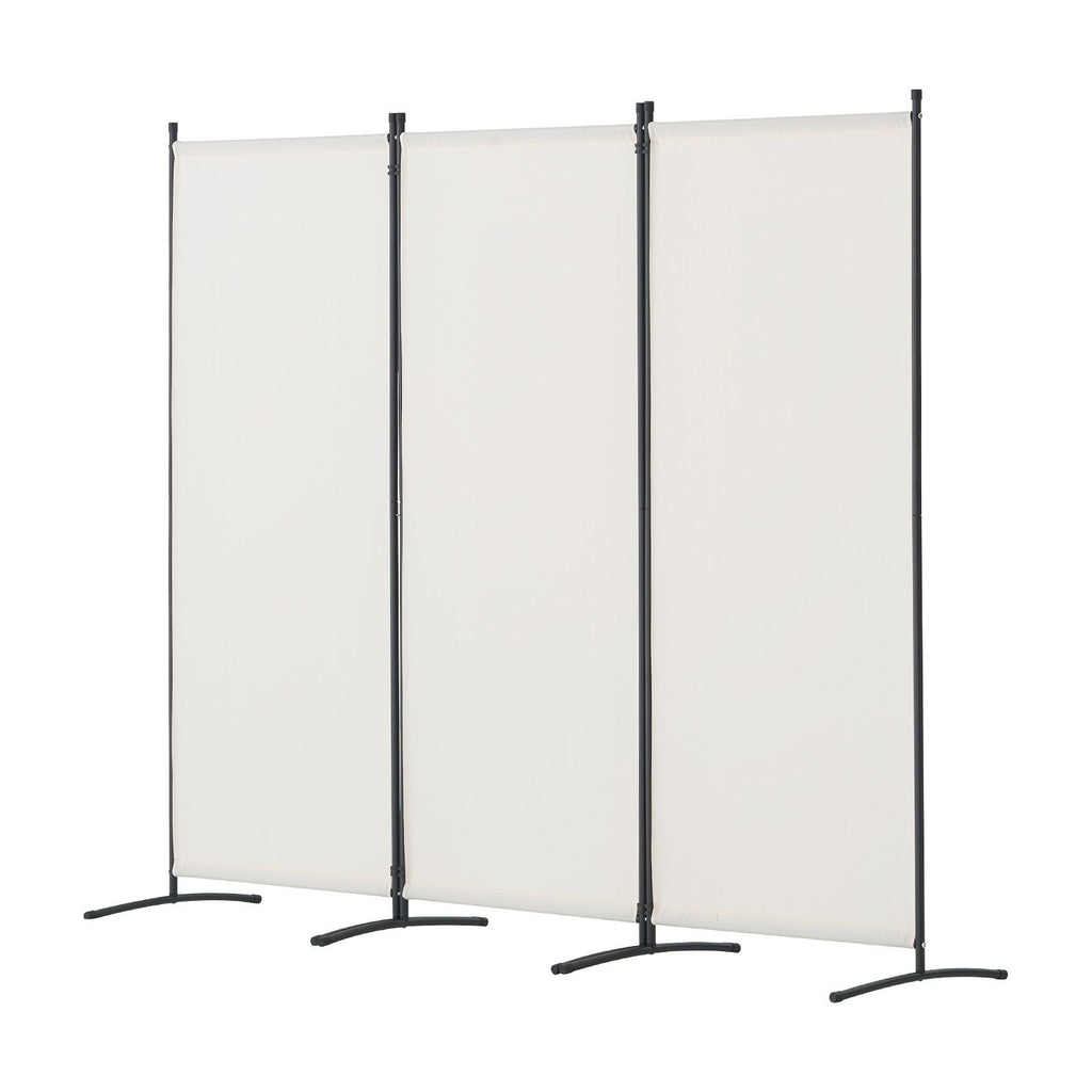 Room Divider, 3 Panel Room Dividers and Folding Privacy Screens , Fabric Partition Room Dividers for Office, Bedroom, Dining Room, Study, Freestanding, White