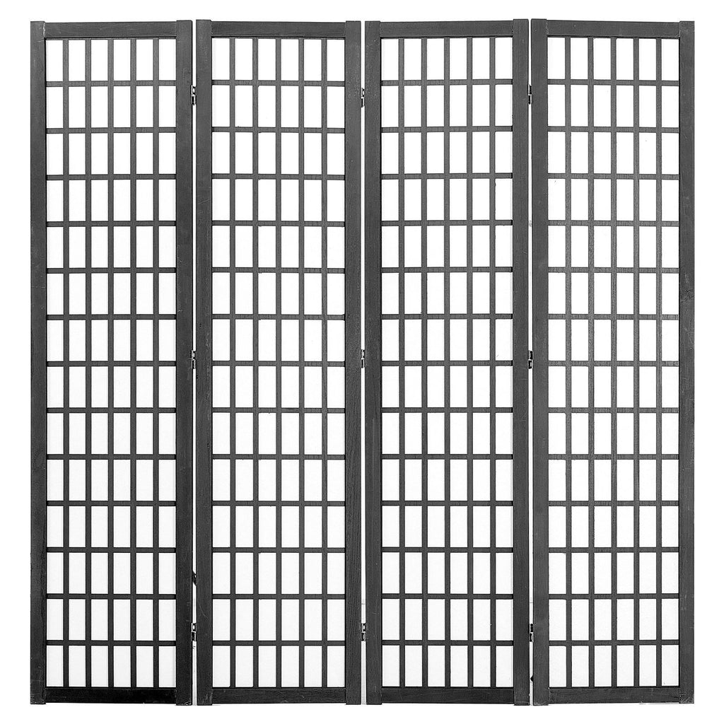 Room Divider, 4 Panel Japanese Room Divider, Wood Folding Privacy Screen Indoor, Japanese Partition Dividers Portable Decoration Screens, for Room Separation Home Office Restaurant & Bedroom