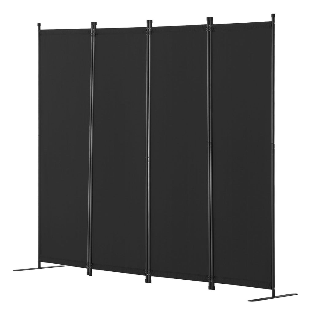Room Divider, 4 Panel Room Dividers and Folding Privacy Screens, Fabric Partition Room Dividers for Office, Bedroom, Dining Room, Study, Freestanding, Black