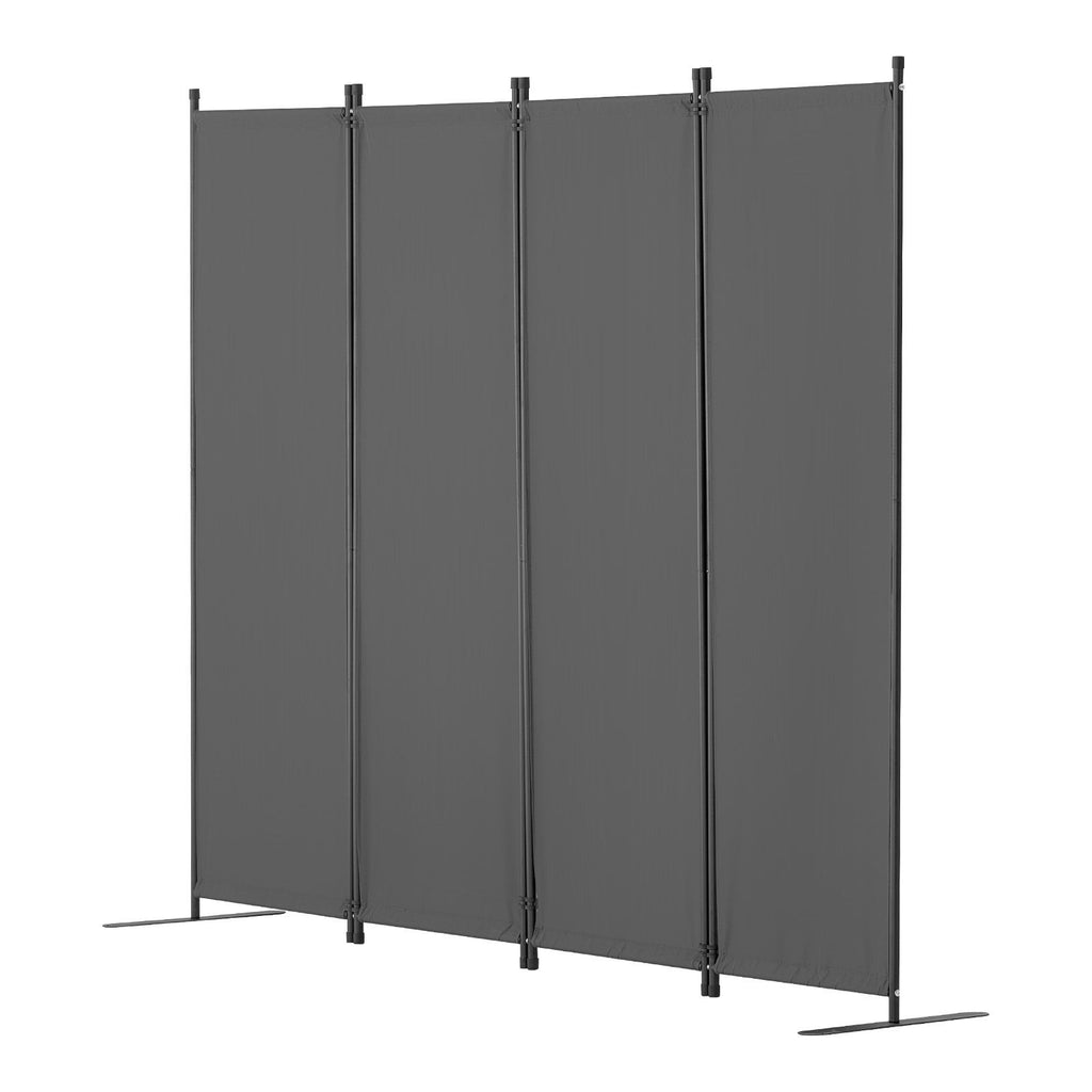 Room Divider, 4 Panel Room Dividers and Folding Privacy Screens, Fabric Partition Room Dividers for Office, Bedroom, Dining Room, Study, Freestanding, Light Gray