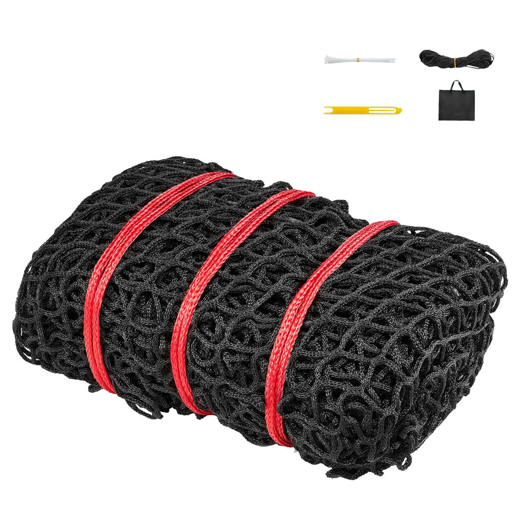 Round Bale Hay Net, 4.92 x 4.92 x 4.92 ft, 1.65 inch Holes, PE Material, Knotless Design, with Self-Locking Zip Ties, Needle Shuttle, and Repair Twine, Slow Feeder Round Bale Net for Horses