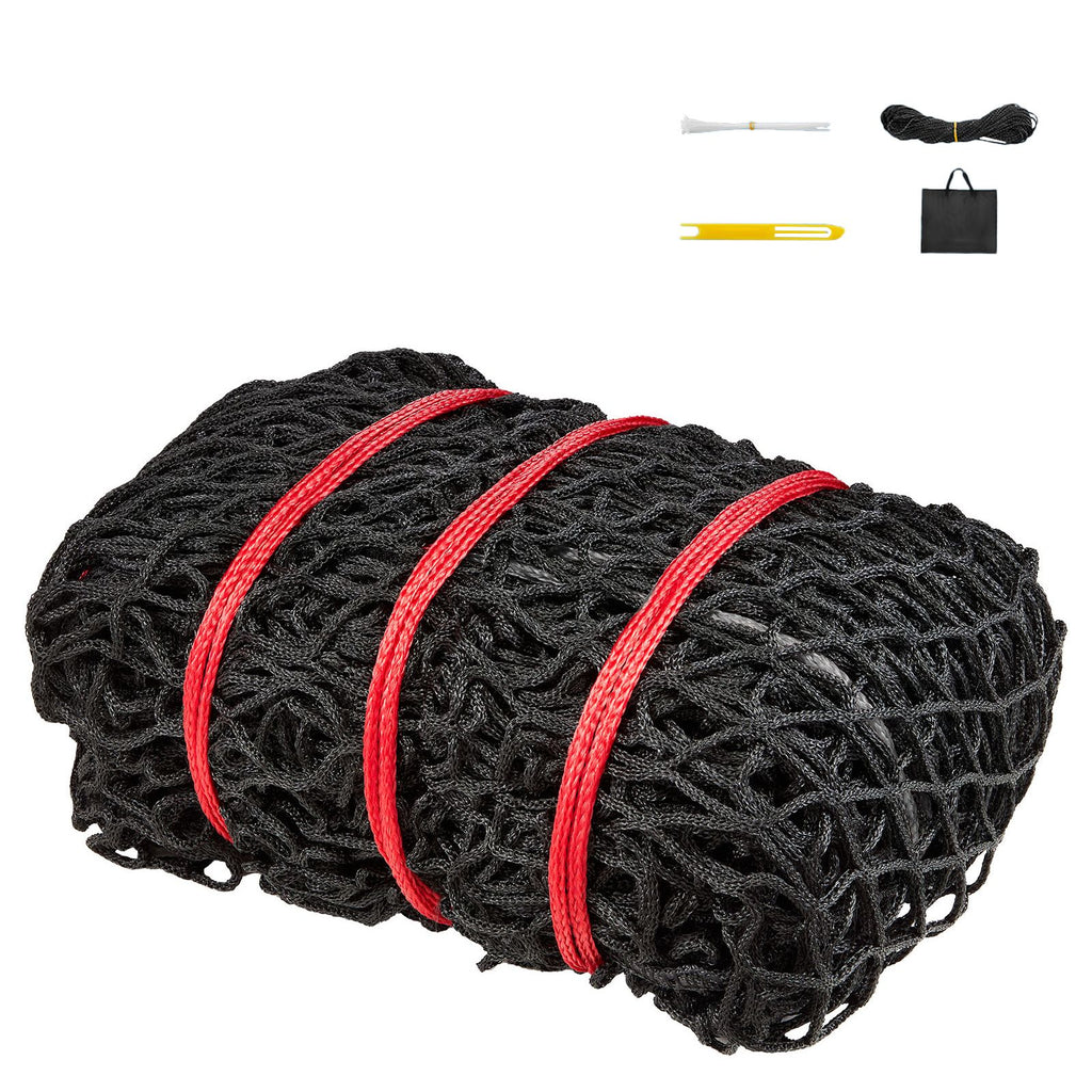 Round Bale Hay Net, 5.91 x 5.91 x 5.91 ft, 1.65 inch Holes, PE Material, Knotless Design, with Zip Ties, Needle Shuttle, Repair Twine and Storage Bag, Slow Feeder Round Bale Net for Horses