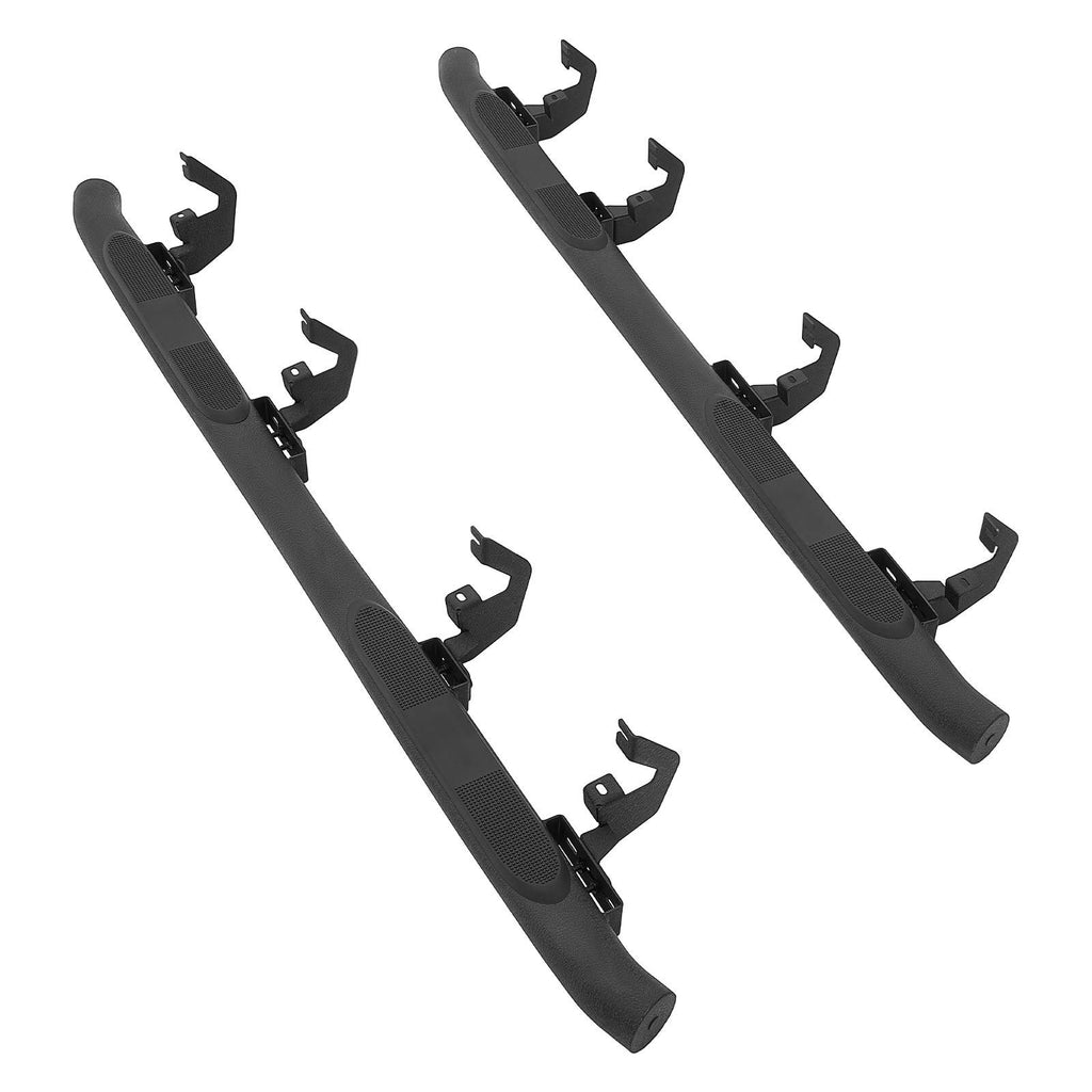 Running Boards, 3 Inches Side Steps Compatible with 2019-2025 Chevy GMC 1500/2500HD/3500HD Crew Cab, Black Carbon Steel Nerf Bars, 550 lbs Load Capacity, Non-Slip Surface with Rustproof Coating