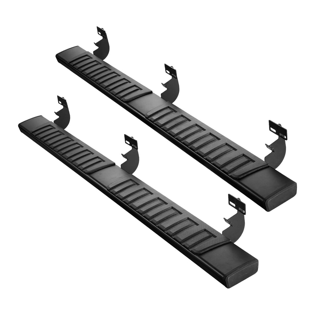 Running Boards, 6 Inches Side Steps Compatible with 2015-2025 Ford F150 SuperCrew Cab, 2017-2024 Ford F-250 F-350 SuperCrew Cab, Black Textured Aluminum Alloy Nerf Bars, 500 lbs Load Capacity