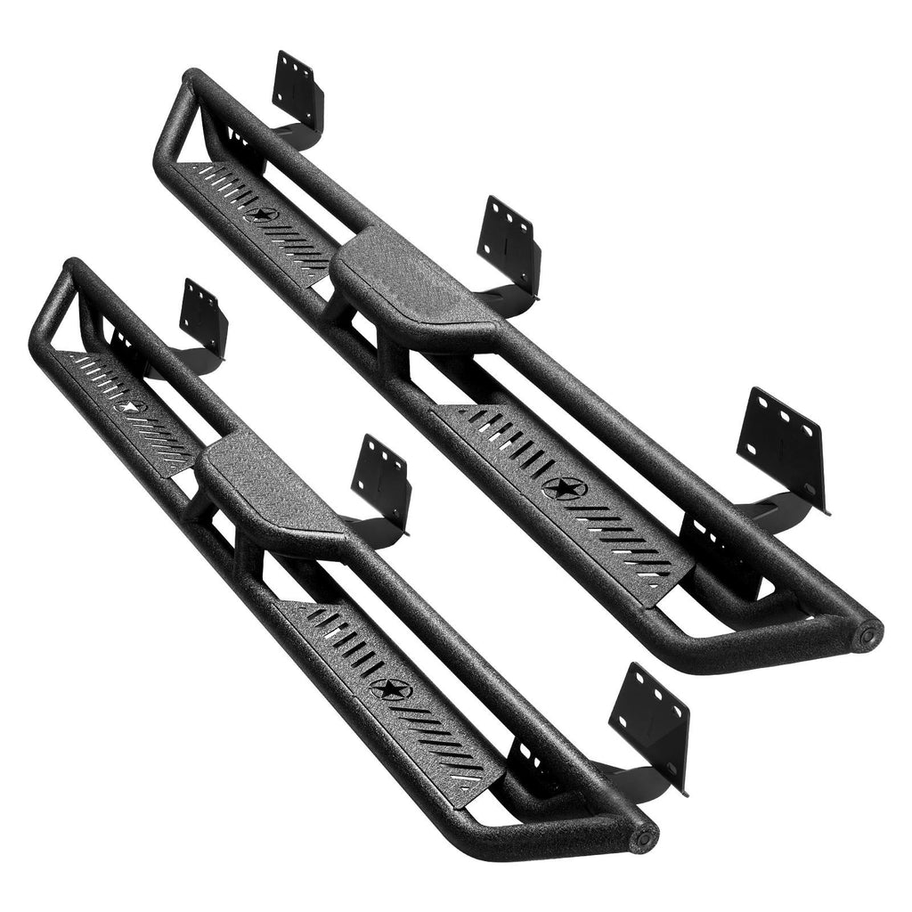 Running Boards, 6 Inches Side Steps Compatible with 2019-2025 Dodge Ram 1500 Crew Cab(Not Fit 2019-2025 1500 Classic), Black Carbon Steel Nerf Bars, 550 lbs Load Capacity
