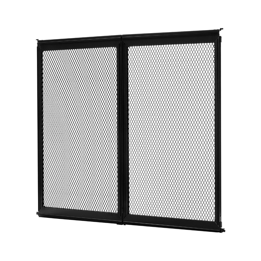 RV Screen Door Protector, 22.5 x 20 inch Door Grille, Easy to Install and Disassemble, Reinforced Breathable Protective Mesh, Aluminum Alloy Camper RV Entry Protector for Pet Protection, Black