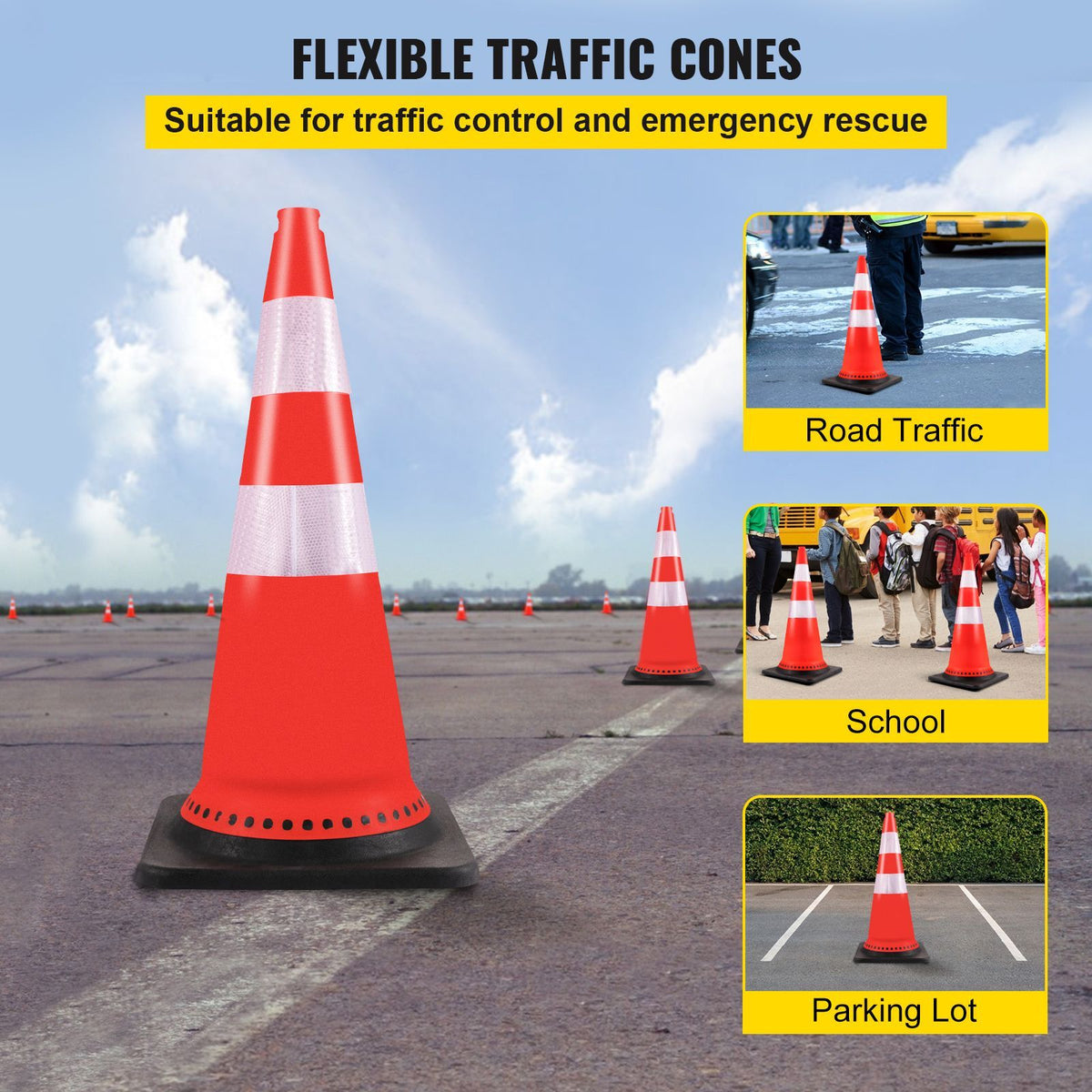 Safety Cones, 8 x 30\