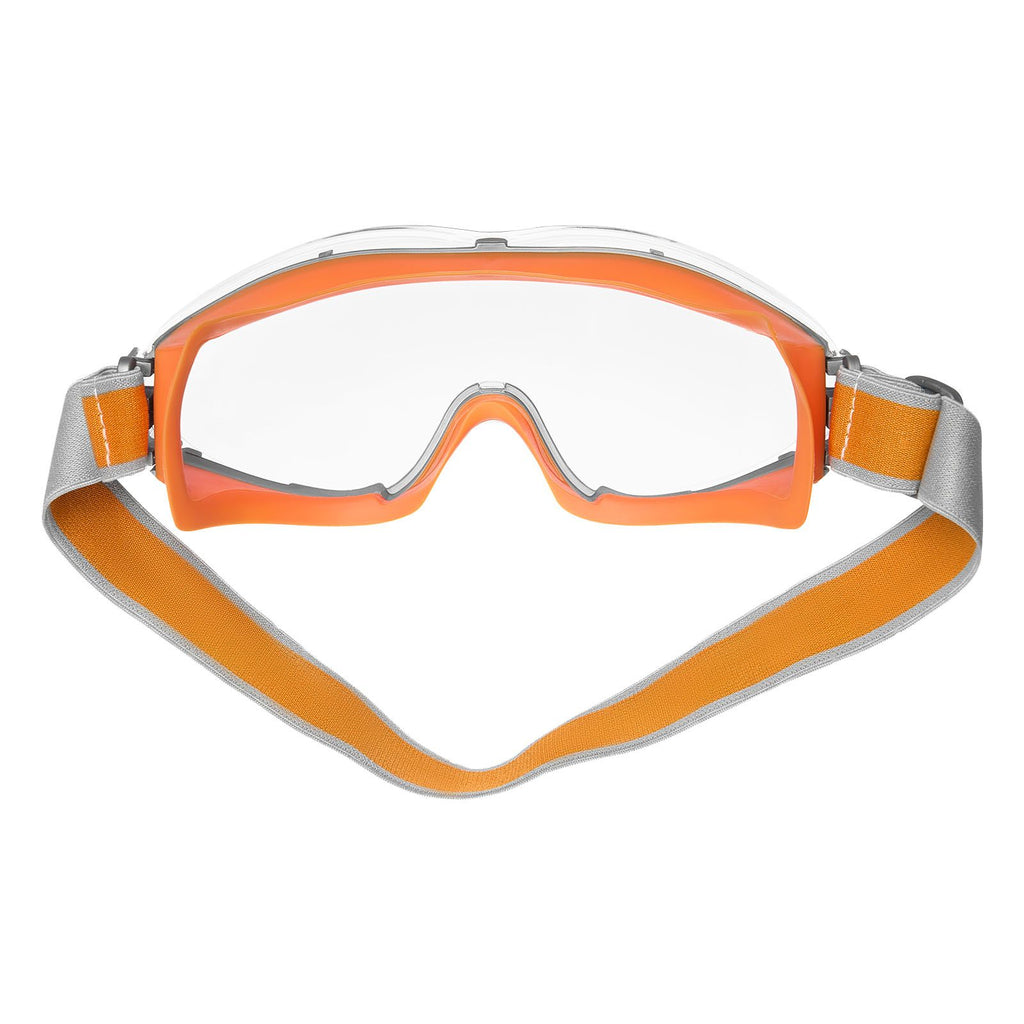 Safety Glasses, Anti-Fog and Scratch-Resistant Clear Lens, Over Eyeglasses Safety Goggles with Adjustable Elastic Headband, ANSI Z87.1+ Protective Eye Goggles, for Work, Lab and Construction