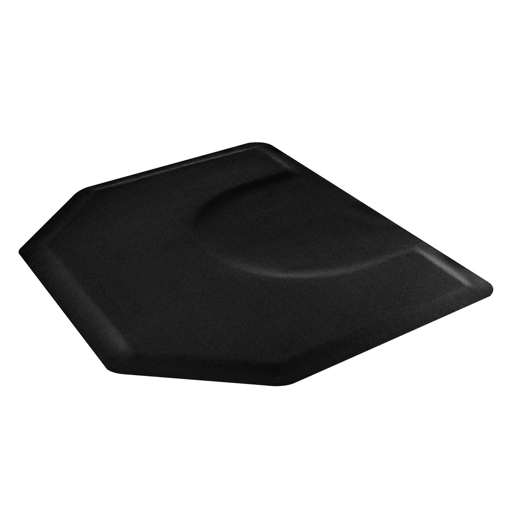 Salon Mat for Hair Stylist, 4 x 5 FT Hexagon Salon Chair Mat Anti Fatigue, 1/2-inch Thickened Barber Shop Floor Mat with Round Cut Out, Easy-to-Clean PVC Surface & Anti-Trip Beveled Edges