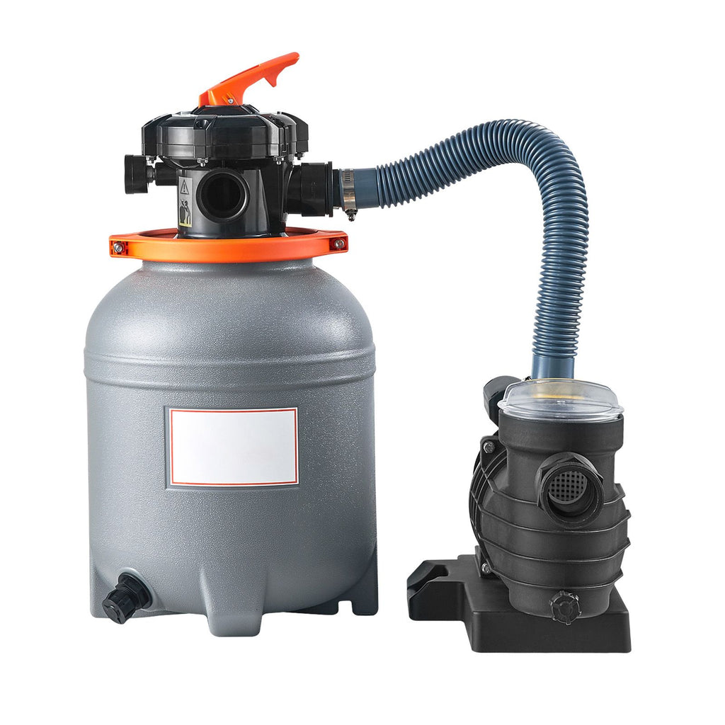 Sand Filter Pump for Above Ground Pool, 12 in, 2650 GPH, 1/3 HP Swimming Pool Sand Filter Pump System, Krystal Clear with 6-Way Multi-port Valve & Strainer Basket, Easy Installation for Pools