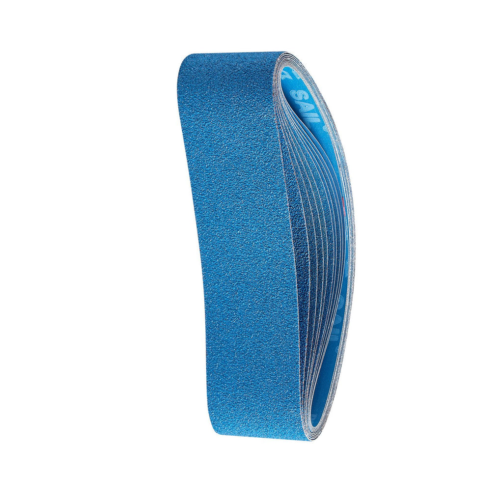 Sanding Belts, 4 x 36-inch Belt Sander Sanding Belts, 10PCS (2 of Each 40 60 80 120 240 Grits) Zirconia for Knife Sharpening, Metal Polishing, Stainless Steel, Nickel Alloy Finishing