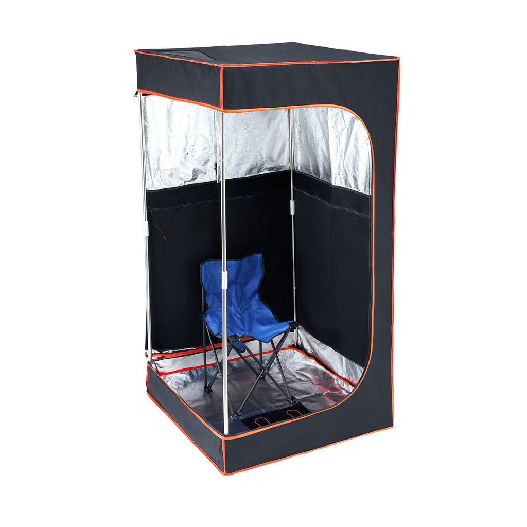 Sauna Tent Portable Full Size, 1400W Personal Sauna Kit for Home Spa, Detoxify & Soothing Infrared Heated Body Therapy, Time & Temperature Remote Control With Chair & Floor Mat