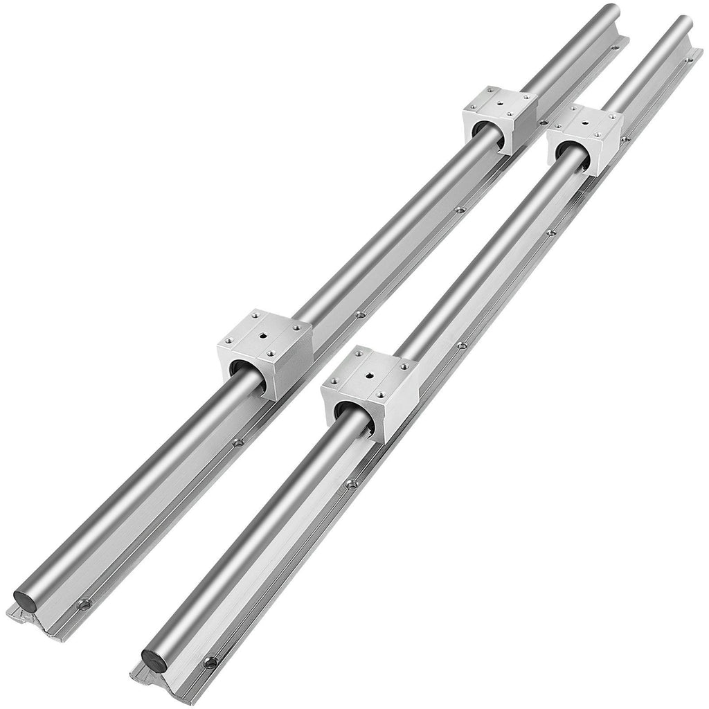 Sbr20-1000mm 2xlinear Rail Set 4x Bearing Block Square Type 20mm Sbr20uu Updated