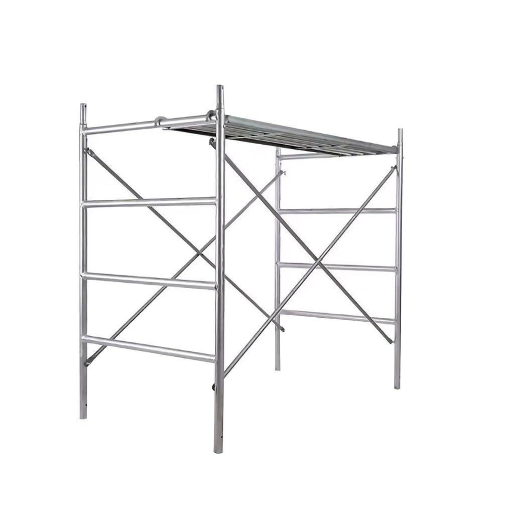 Scaffolding Cross Brace 6ft x 4ft, 4-Pack Solid Carbon Steel Scaffold Cross Supports, X-Shaped Scaffolding Safety Accessory with Rust-Proof & Corrosion-Proof Galvanized Surface, Silver