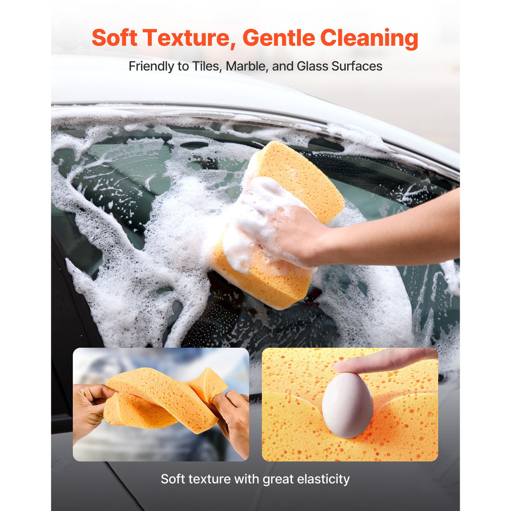 Scrub Sponge, 6-Pack Non-Scratch Cleaning Sponges for Home, Bathroom & More, Zero Scratch Dish Scrubber, Large Household Scrubbing Sponges, Friendly to Tiles, Marble, Glass and Other Surfaces