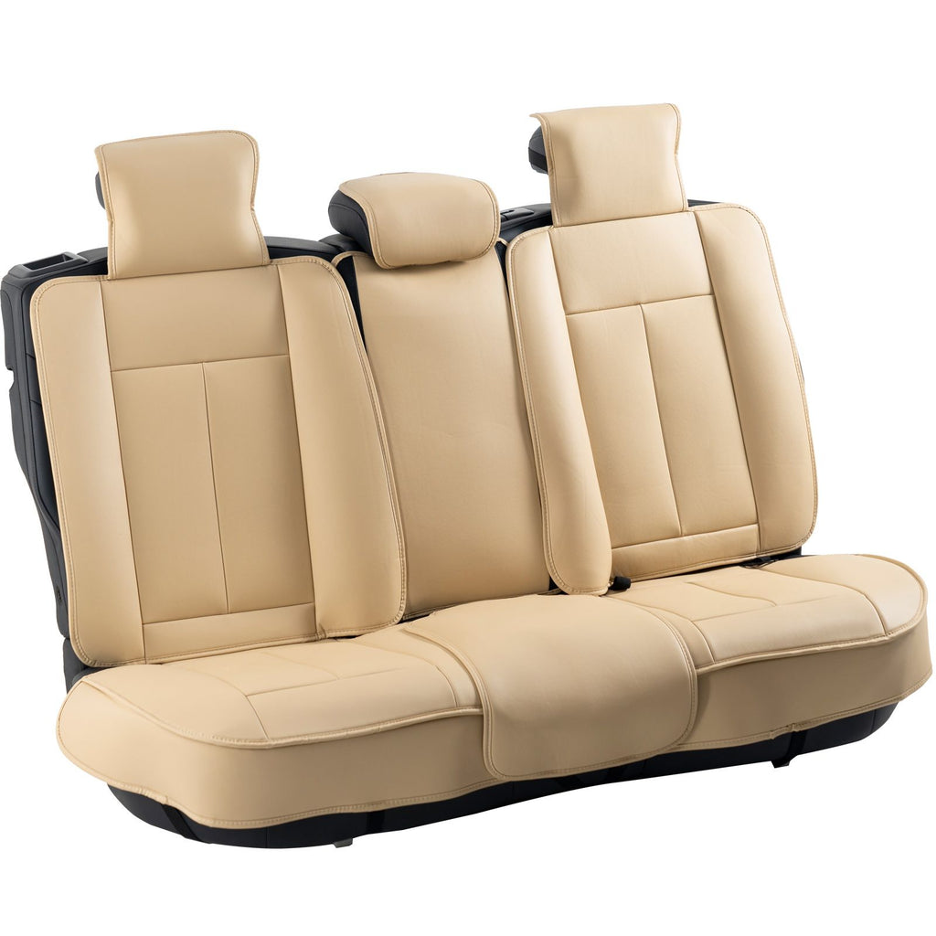 Seat Covers, Universal Car Seat Covers Full Set Seats, Front and Rear Seat, 13pcs Faux Leather Seat Cover, Full Enclosed Design, Detachable Headrest and Airbag Compatible, for Most Car SUV Truck