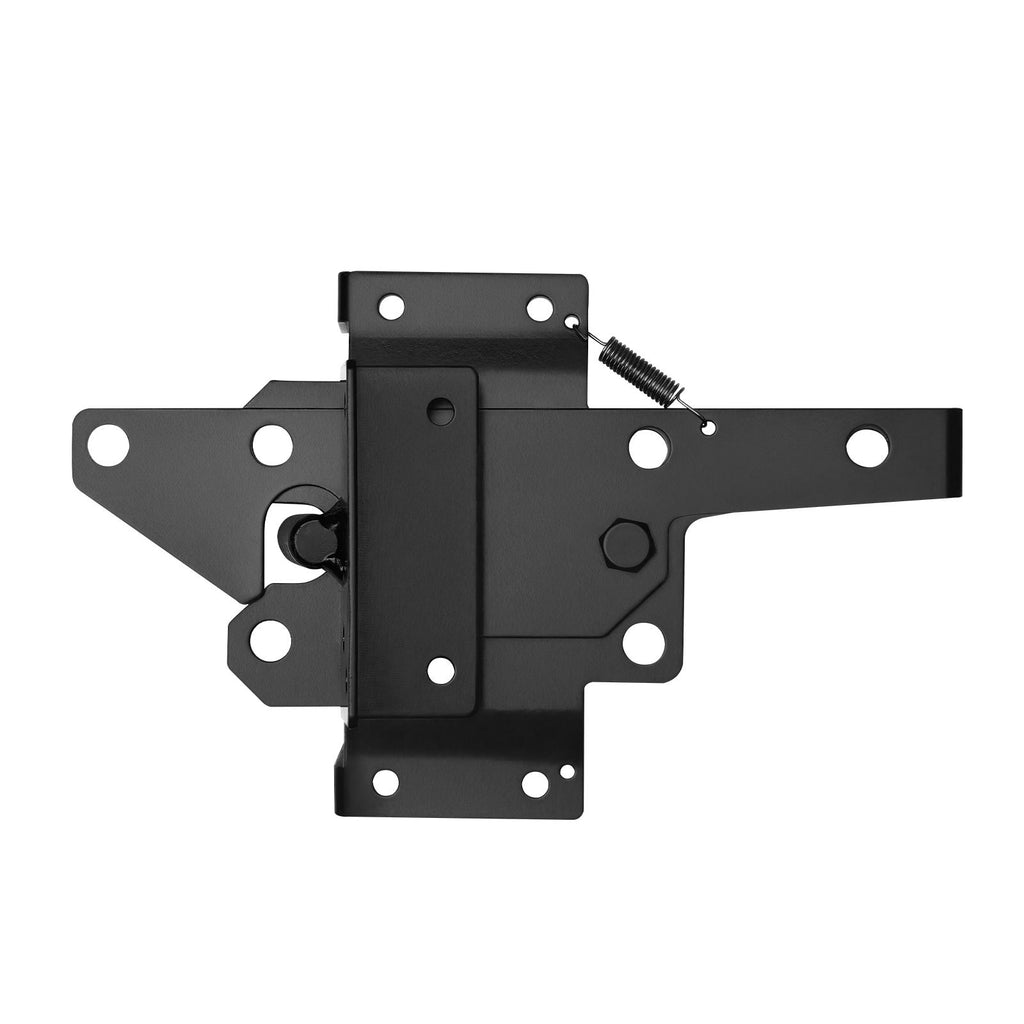 Self-Locking Gate Latch, Metal Heavy Duty Automatic Gravity Lever, Door Latch Hardware with Multiple Lock Holes, Matte Powder Coating Finish, Ideal for Fence, Garage, Pool, Garden, Black