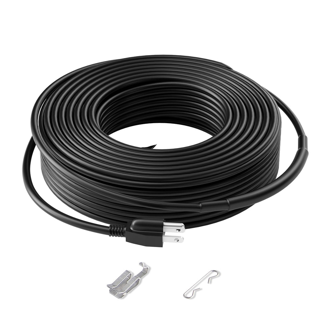 Self-Regulating Pipe Heating Cable, 140FT 5W/FT Heat Tape for Pipes, Roof Snow Melting De-icing, Gutter and Pipe Freeze Protection