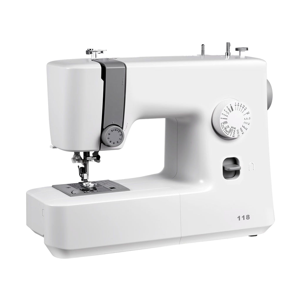 Sewing Machine, 18 Stitch Applications, with LED Light and Foot Pedal, Simple Dial Control, Interior Metal Frame, Lightweight and Portable Beginner Sewing Machine for Adults Crafts and Mending