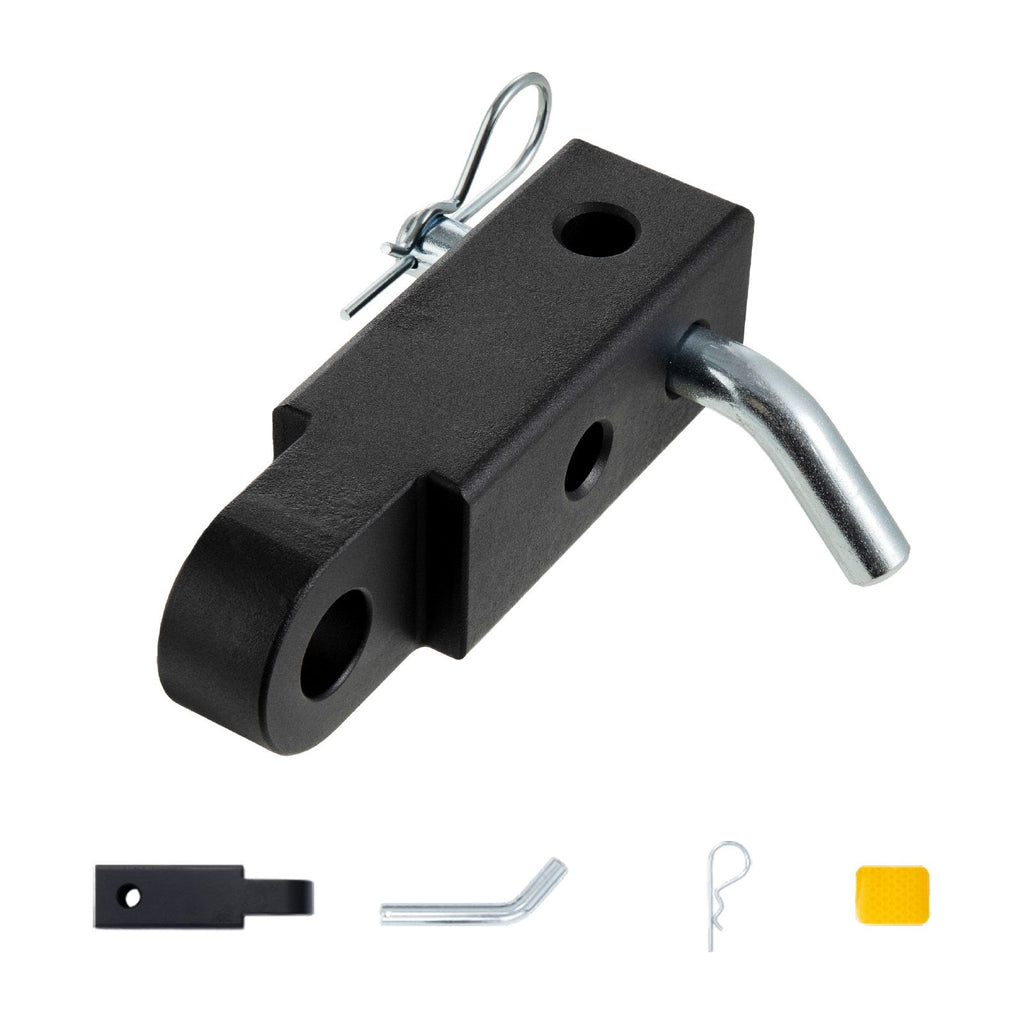 Shackle Hitch Receiver, Fits 2" Receivers, 52900 lbs Breaking Strength, Heavy Duty Towing Accessories with Trailer Hitch Lock Pin for Trucks, Jeeps, Off-Road Vehicle Recovery, Aluminum Alloy