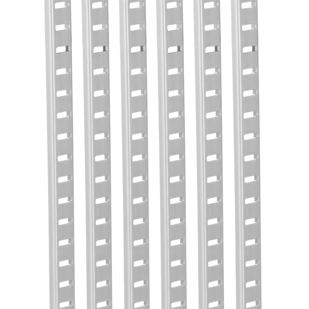 Shelf Pilaster, 36.3-inch 6 Pack, Adjustable Shelf Brackets Steel Mortise Mount Pilaster Strip Standards with 24 Screws, Suitable for Wall Shelving System Cabinet Closet Organization