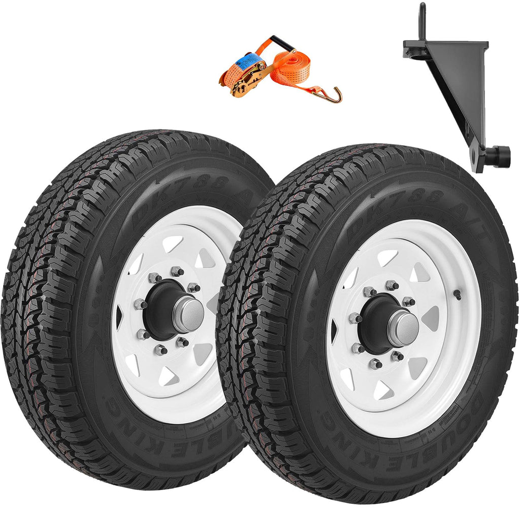 Shipping Container Wheels 8-Lug Wheels Kit, Heavy Duty Shipping Container Accessories with Ratchet Tie Down-Moves 20 ft - 40 ft, Secure Transport for Dock, Warehouse, Construction Site, Black