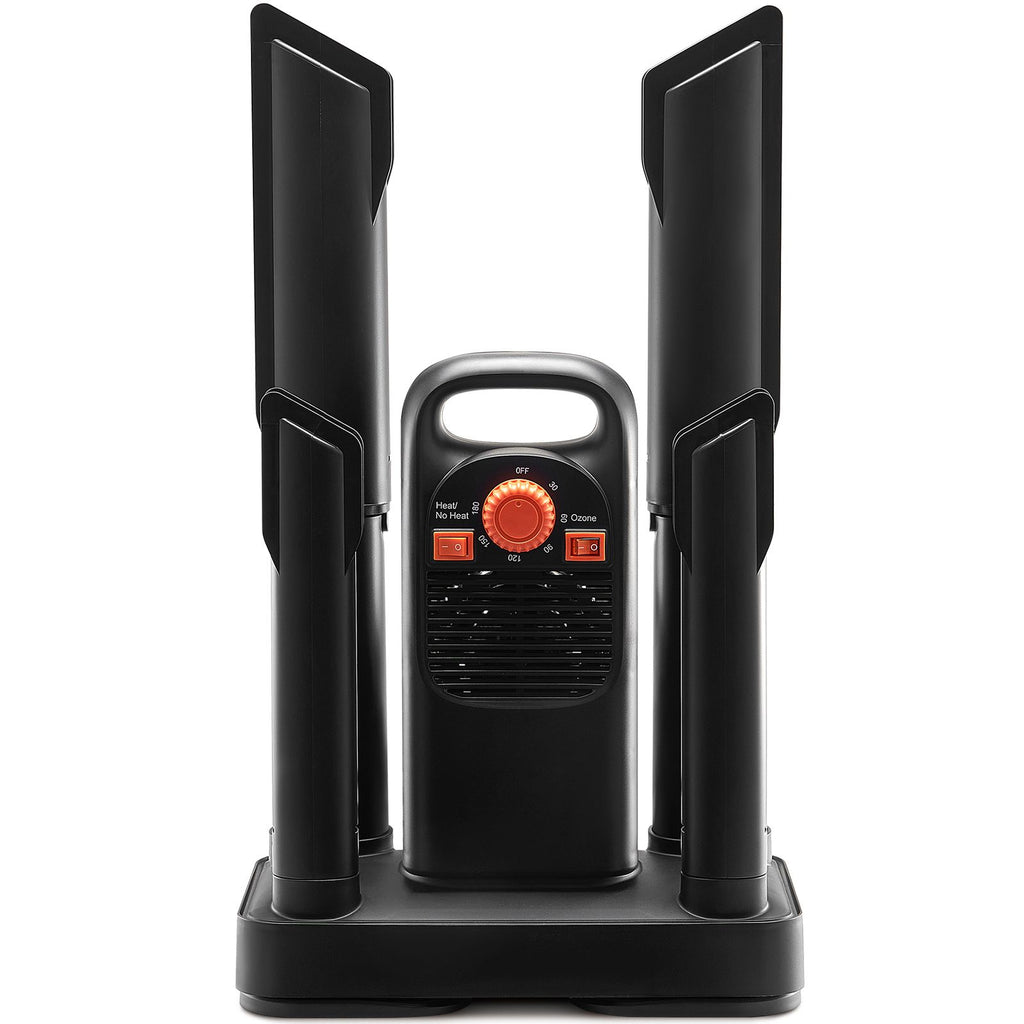 Shoe Dryer with Timer, Detachable 4 Tubes Boot Dryers with V0-Rated Fire-Retardant Materials, Quick Drying for Work Boots, Sneakers, Gloves, Helmets, Black & Orange