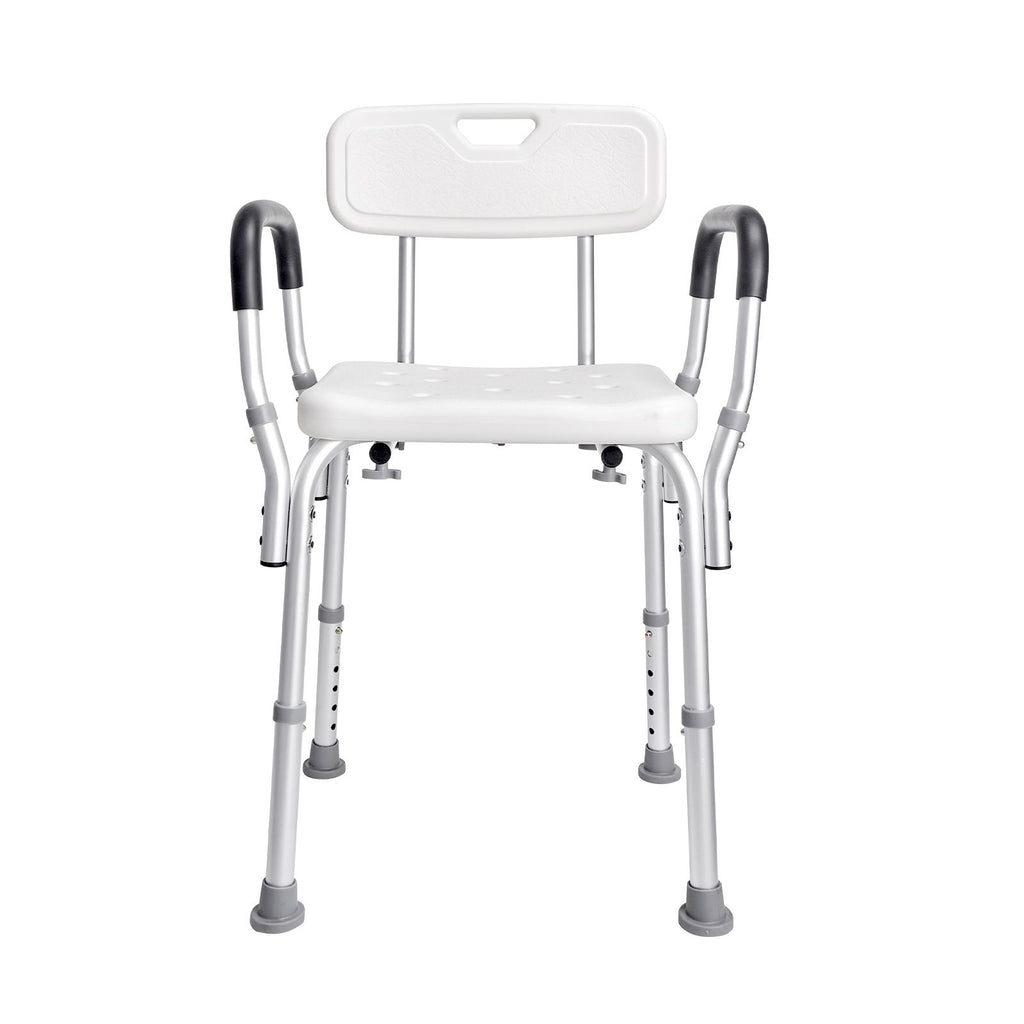 Shower Chair, Shower Seat with Back, Adjustable Height Shower Stool, Shower Chair for Inside Shower Bathtub, Non-slip Bathroom Bench Bath Chair for Elderly Disabled Handicap, 350 LBS Capacity