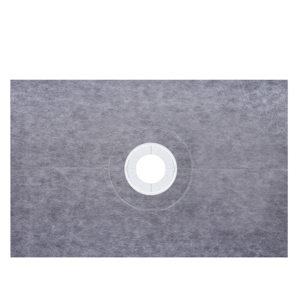 Shower Curb Kit, 38\"x60\" Watertight Shower Curb Overlay with 4\" ABS Central Bonding Flange, 4\" Stainless Steel Grate, 2 Cuttable Shower Curb and Trowel, Shower Pan Slope Sticks Fit for Bathr