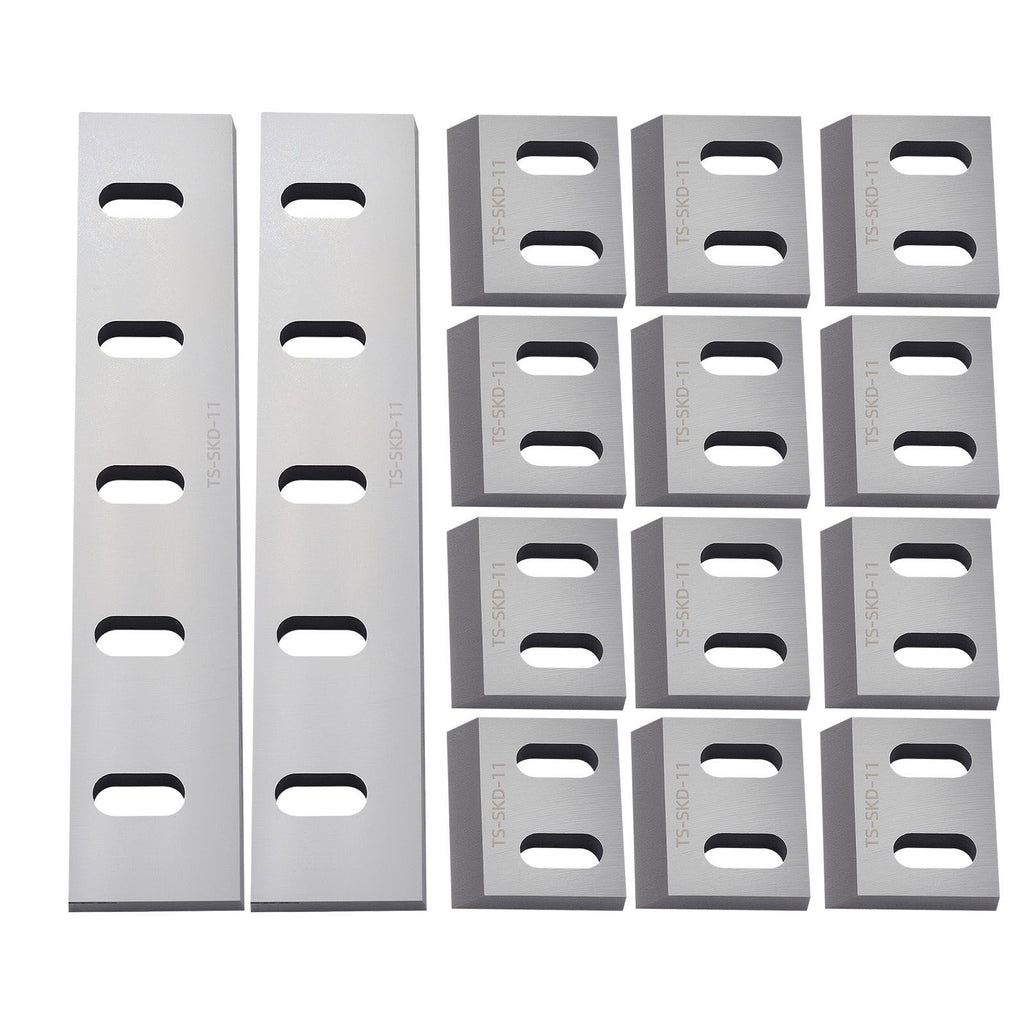 Shredder Blades, Alloy Steel Shredder Machine Blade Kit with 12 Rotating and 2 Fixed Blades, High-Hardness SKD-11 Blade, Compatible with Model 400 Plastic Grinder, for ABS, PP, PVC & Nylon