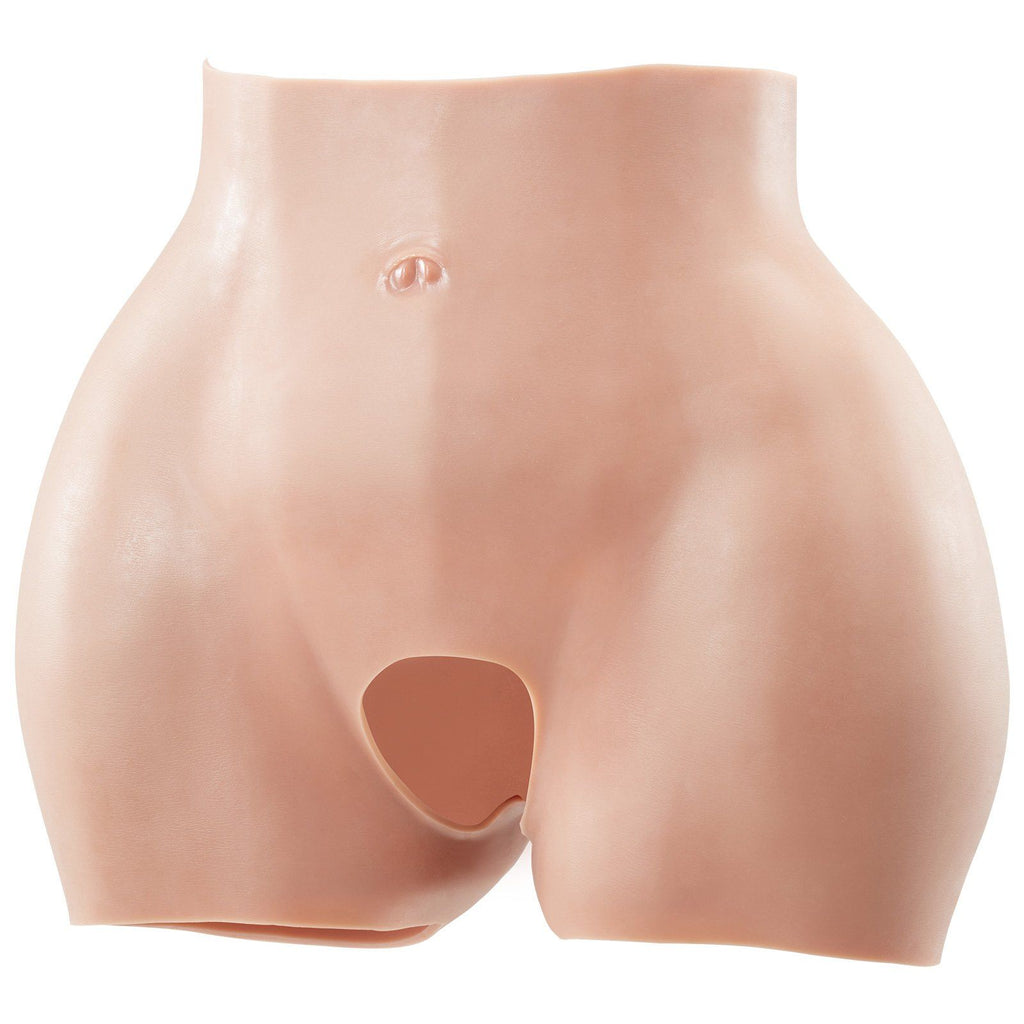 Silicone Butts, 100% Silicone Hip Enhancer Shapewear Panty, Fake Buttock Enhancers Pants for Crossdresser, Transgender, Cosplay, Drag Queen (Brown)