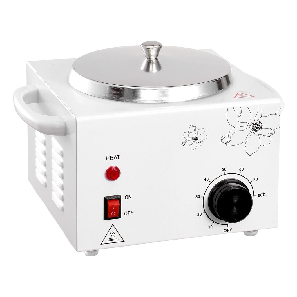 Single Wax Warmer, 600ML Professional Wax Warmer for Hair Removal, 32 Fahrenheit to 176Fahrenheit Adjustable Electric Waxing Heater Pot with 100PCS Waxing Sticks for Home Use, Beauty Salon, Spa