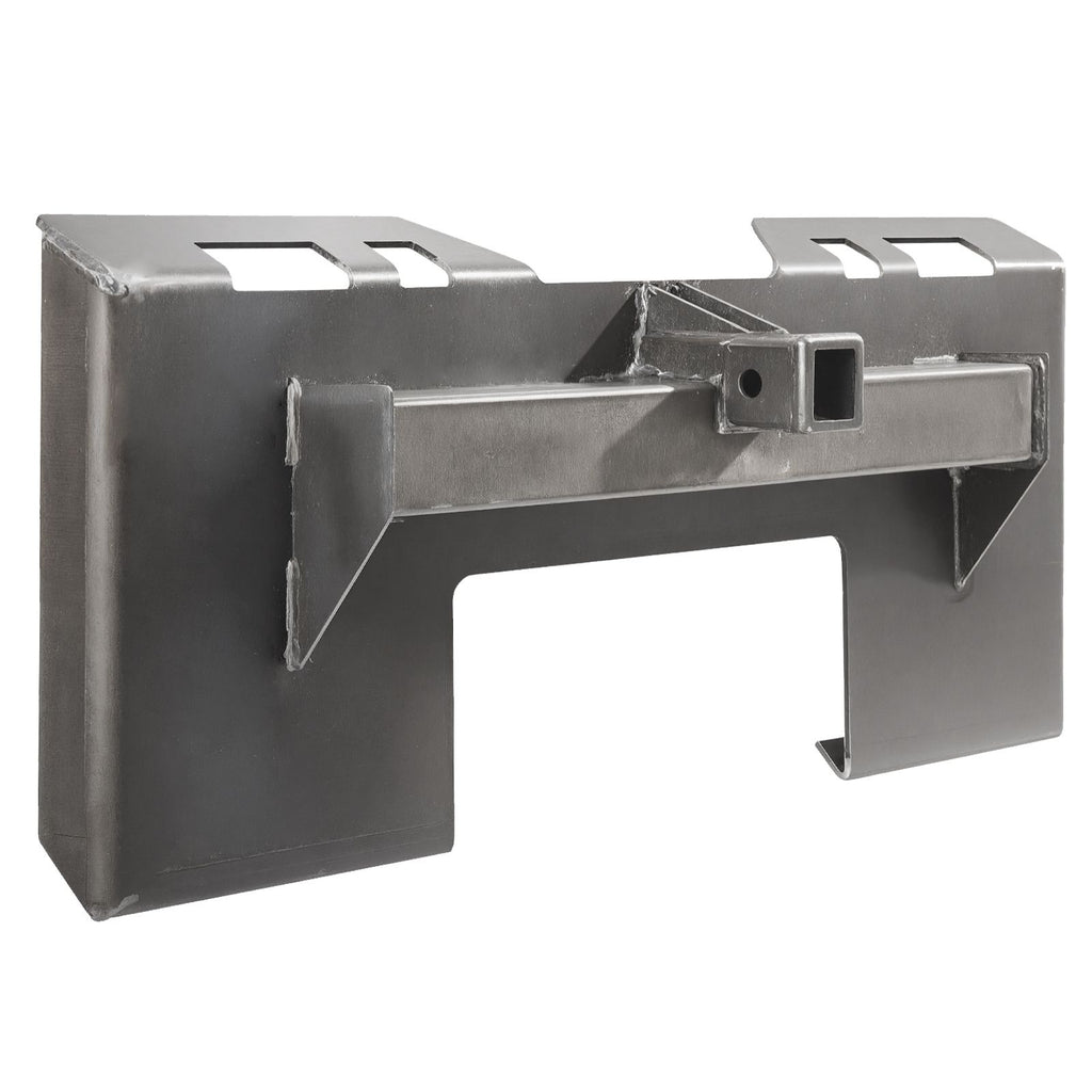 Skid Steer Attachment Plate, 1/4" Thick Skid Steer Mount Plate with 2.28" Hitch Receiver, 3000 LBS Quick Attachment Loader Plates, Compatible with Deere, Kubota, Bobcat, Mahindra Steer, Tractor