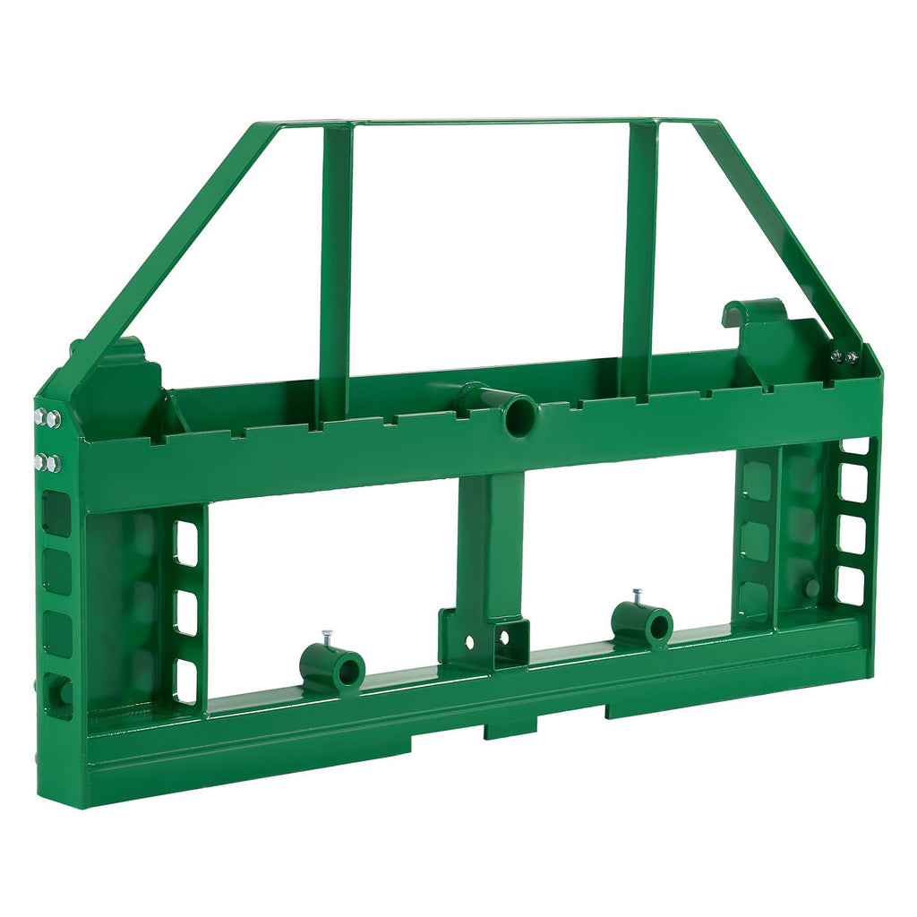 Skid Steer Pallet Frame, 4000 lbs Rated Load Capacity, 45-inch Pallet Fork Frame Attachments with 2-inch Hitch Receiver & Spear Sleeves, Fit for John Deere Loaders Quick Attach Mount, Frame Only
