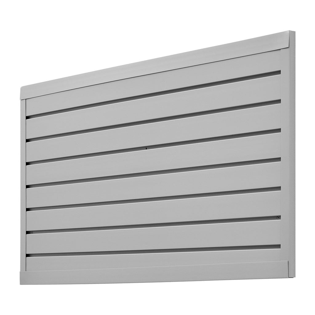 Slat Wall Paneling, 2 x 4 ft, PVC Garage Slatwall with Modular Design, Grey Slat Wall Easy-to-Install Adjustable Slatwall Panel with Coupling Structure & DIY Cutting, Fits for Storage & Display