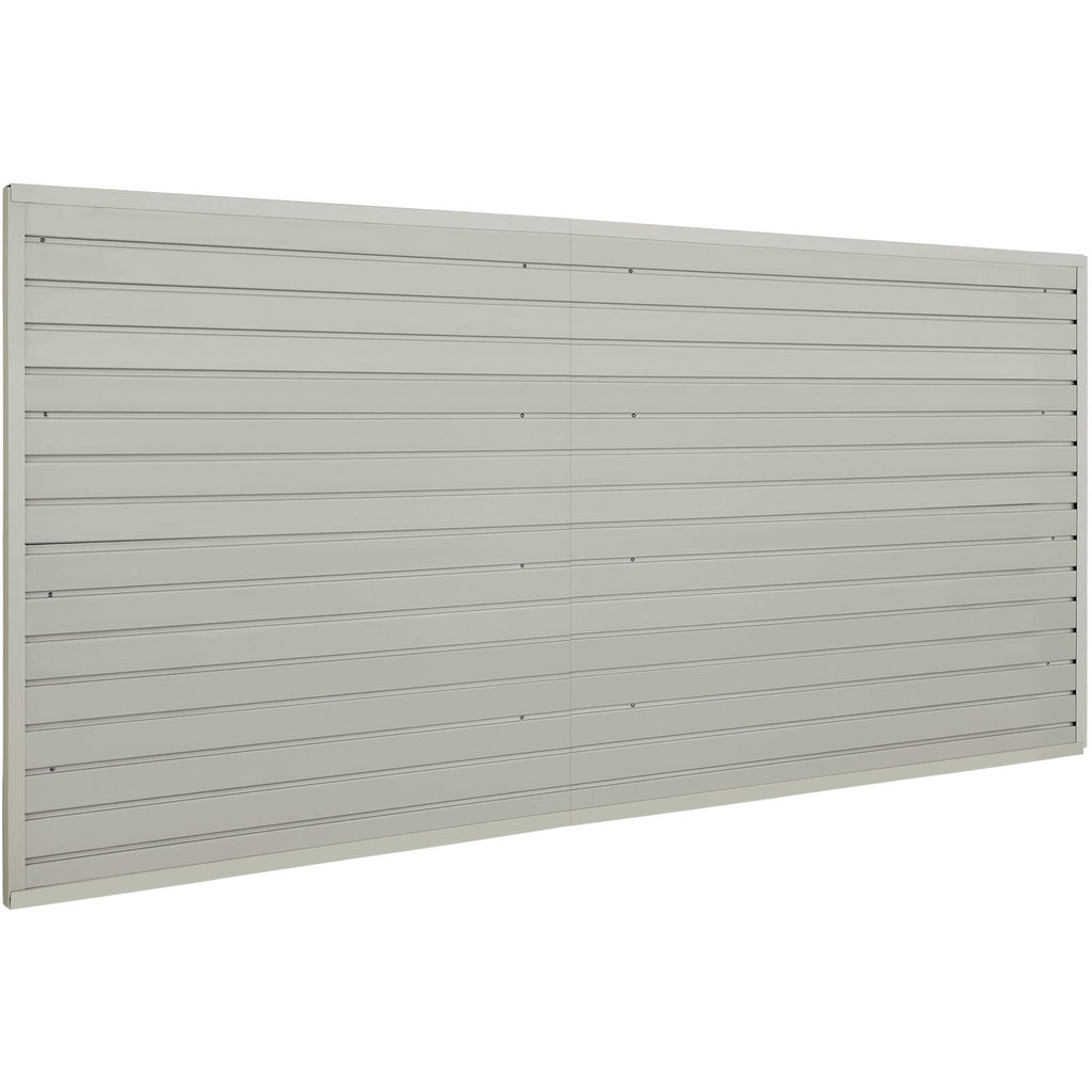 Slatwall Panels with Hooks, 4 ft x 1 ft Gray Garage Wall Panels 12"H x 48"L (Set of 8 Panels), Heavy Duty Garage Wall Organizer Display for Retail Store, Garage Wall, Craft Storage Organization
