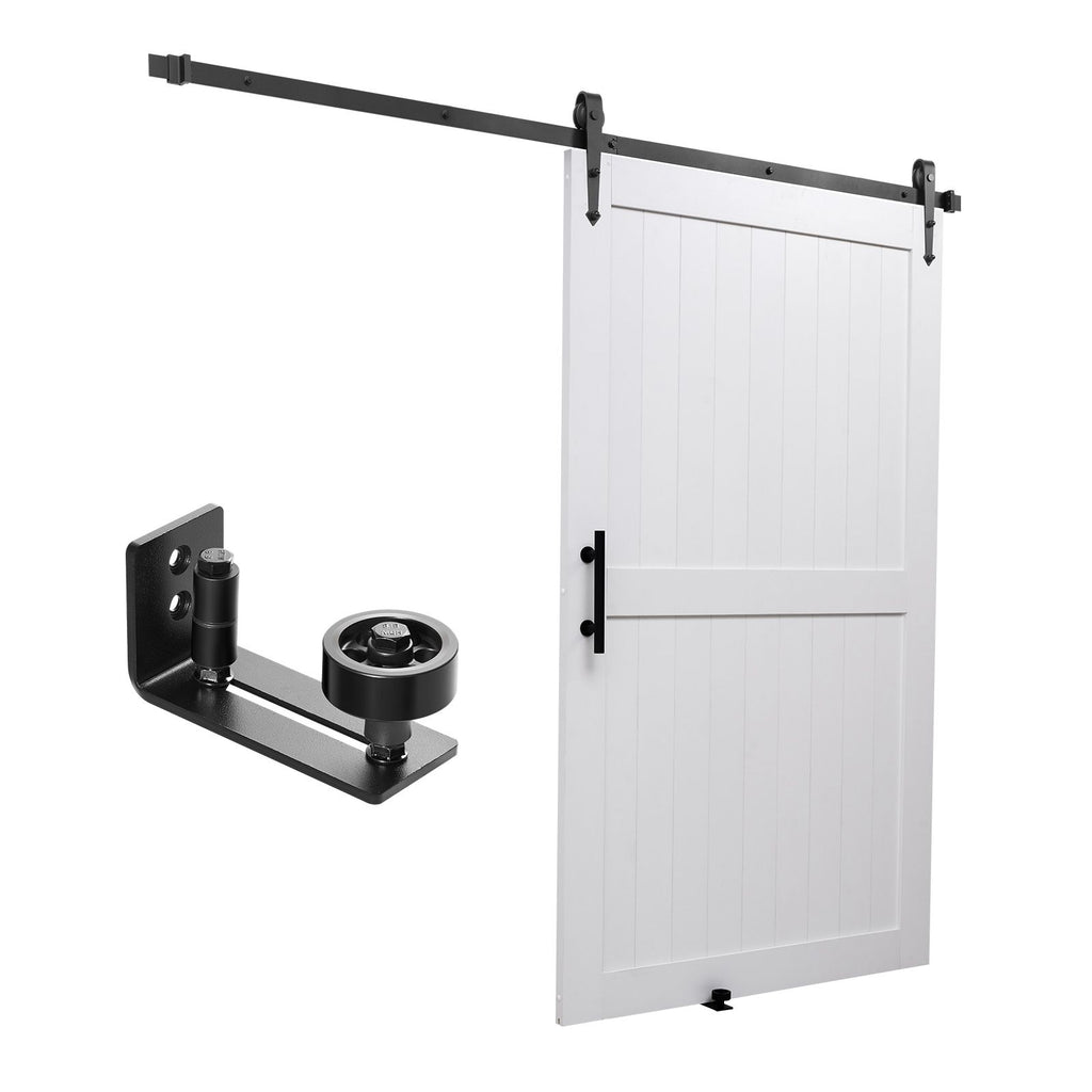 Sliding Barn Door, 48 x 84 inch, High-Strength MDF Panel, Barn Door with Hardware Kit, Water-Proof PVC Surface, Easy to Install, H-Frame, Smoothly and Quietly Sliding for Living Room, Bathroom