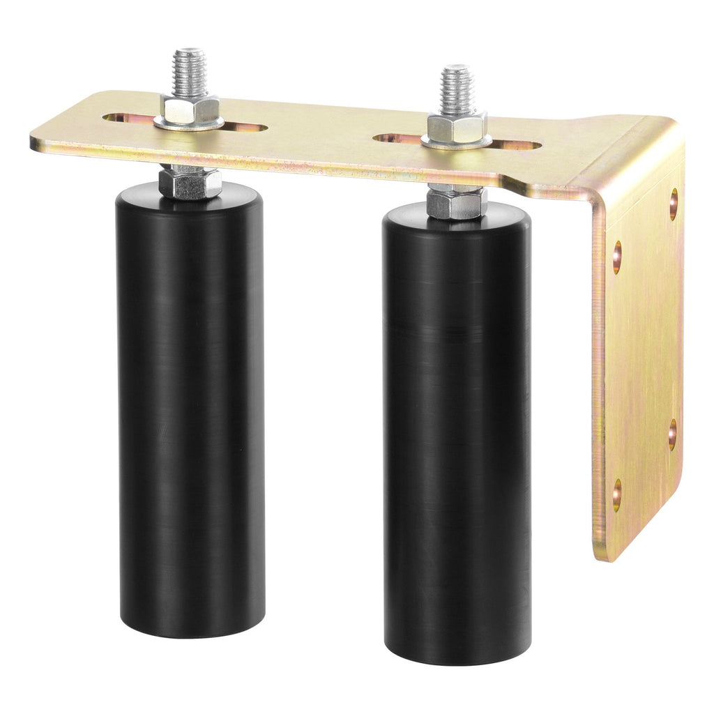 Sliding Gate Kit, 6' Rolling Gate Hardware Kit with L-Bracket, Universal Adjustable Sliding Gate Rollers, Heavy Duty Sliding Gate Guide Roller for Sliding Gates and Rolling Door,Black
