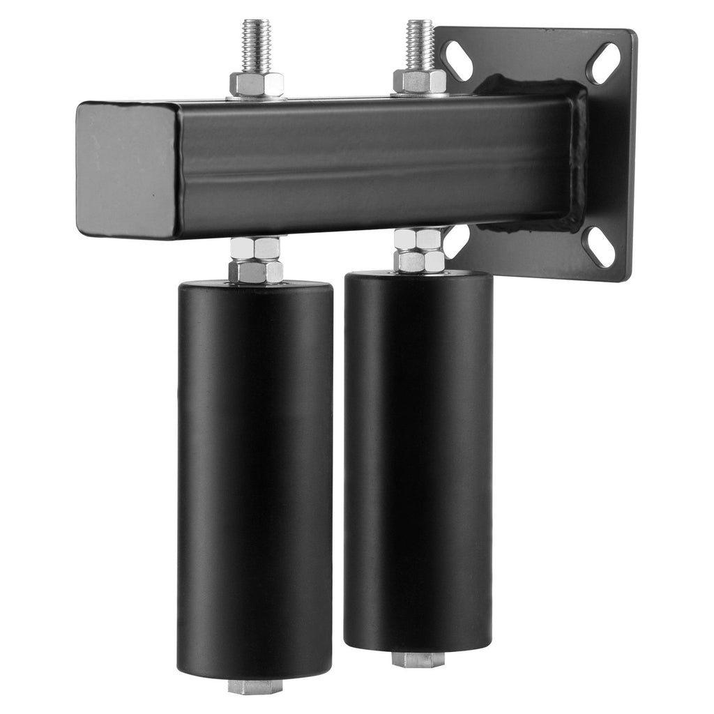 Sliding Gate Kit, 6' Rolling Gate Hardware Kit with T-Bracket, Universal Adjustable Sliding Gate Rollers, Heavy Duty Black Sliding Gate Guide Roller for Sliding Gates and Rolling Door