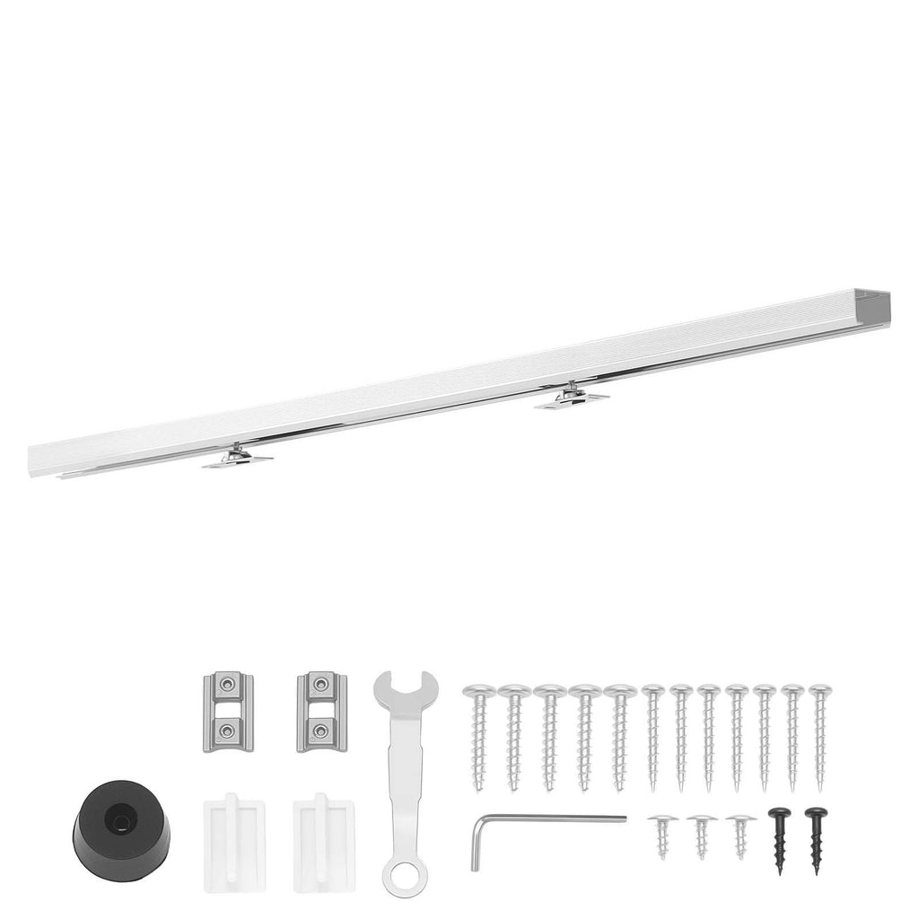Sliding Pocket Door Hardware Track Kit, 44.69" Pocket Door Track Kit with Soft Close Mechanism for Smooth and Quiet Sliding, Easy to Install, for 1" to 1 3/4" Thickness 24" Width Single Door