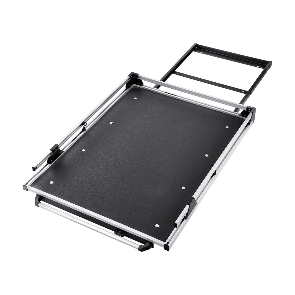 Sliding Truck Bed Organizer, 63 x 47-Inch Heavy Duty Truck Bed Storage Drawer with 1000 lbs Capacity, Features 6 Movable Rings for Securing, 2-Postion Slide out Tray for Pickup Trucks, Black