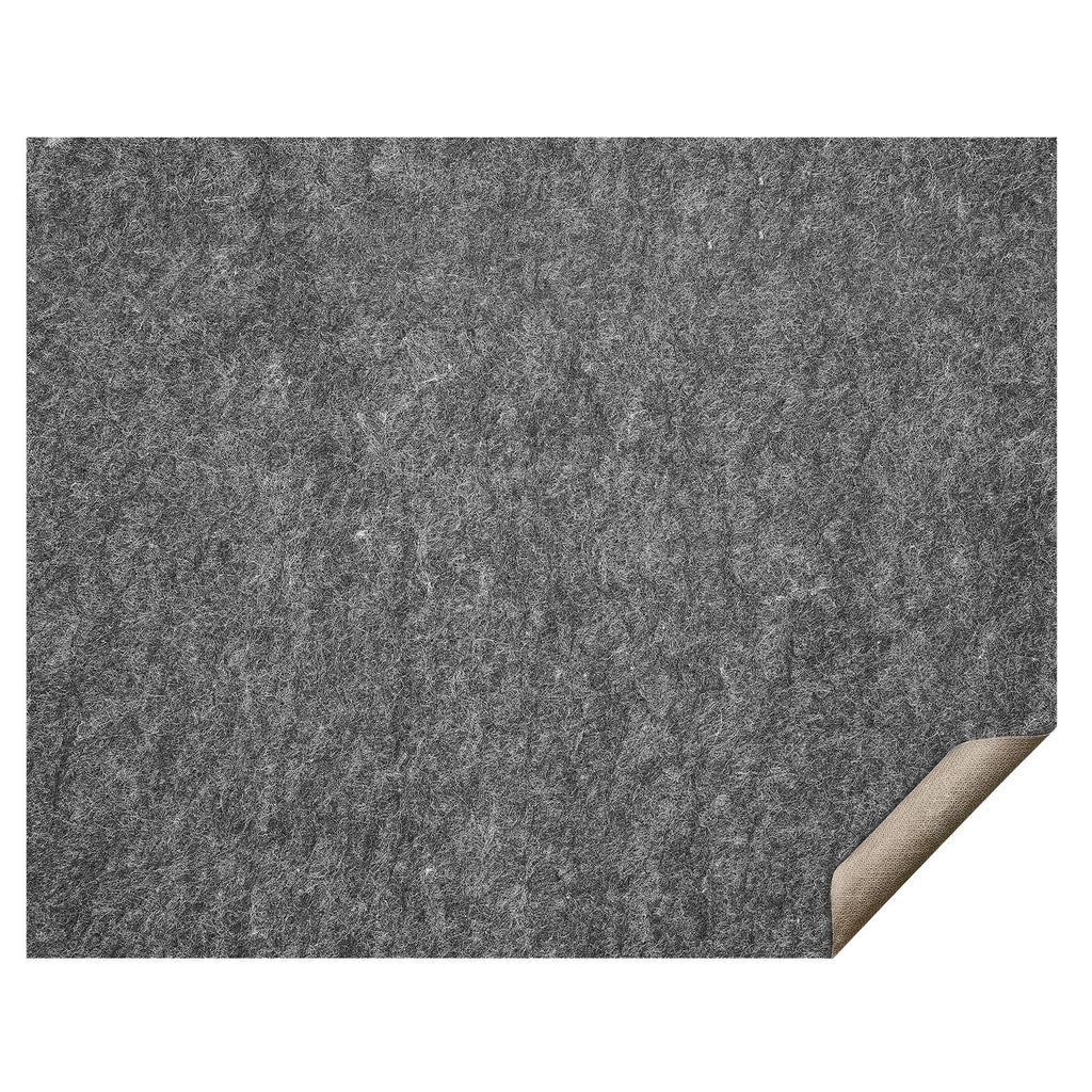 - Slip-Resistant Rug Pad - Protective Cushioning Carpet Pad - 8' x 10' - 1/4"Thick - Dual Surface - Polyester Felt + Latex - Gray - 7-8m² Area Carpet Padding Rug Cushion Safe for All Floors