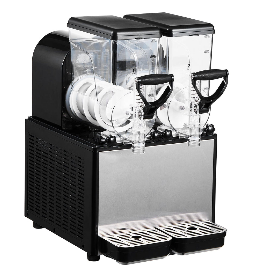 Slushie Machine, 6L/1.6Gal x 2 Tank Commercial Slushy Maker, Frozen Drink Maker with Self-Cleaning, Margarita Machine for Restaurants Bars Party for Slushie, Margaritas, Milkshake & More