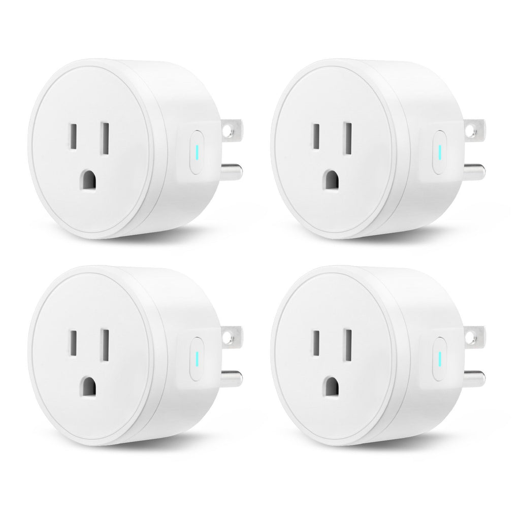 Smart Plug, WiFi Smart Outlet Compatible with Alexa and Google Home, WiFi Plugs with Scheduling, App Control & Timer Function, 2.4GHz Wi-Fi Only, 15Amp, No Hub Required, White (4 Pack)