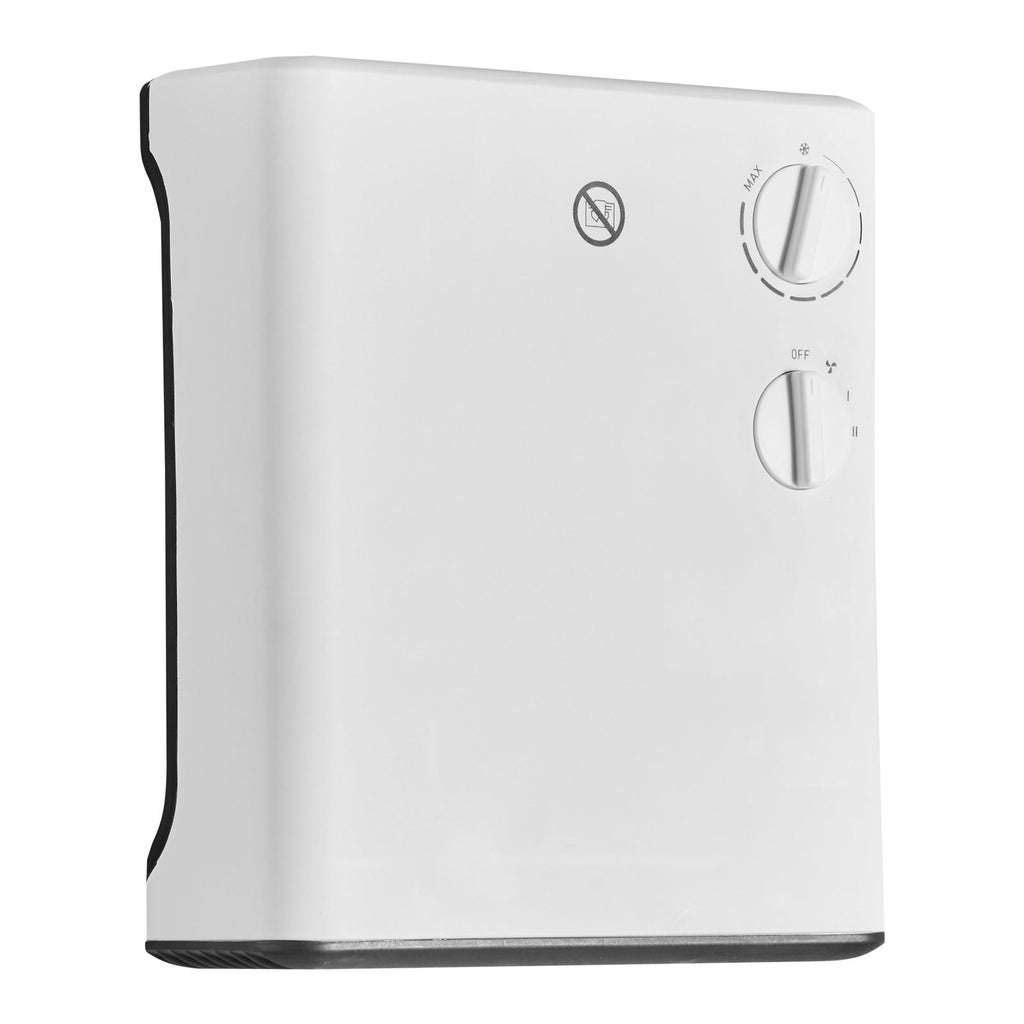 Smart Wall Heater, 1500W Electric Wall Mounted Heater with Knob Adjustment, 3 Modes, Portable Design with Anti-Tipping and Overheat Protection, for Bedroom, Living Room, Office, Bathroom, White