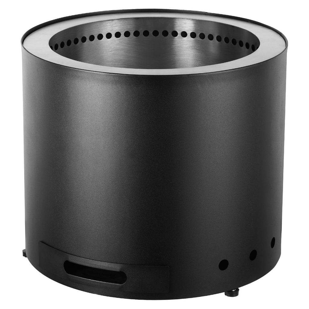 Smokeless Fire Pit Stove Bonfire, H: 12.6 in x Dia: 15 in ,Wood Burning Fireplaces with Removable Ash Pan, SUS430 Stainless Steel inner Portable Outdoor Firepit, Ideal for Outdoor Patio Camping