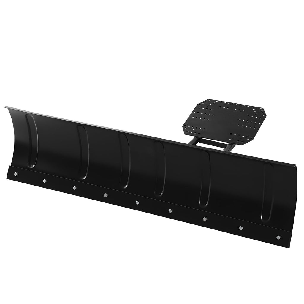 Snow Plow Kit, 60in Universal Snow Plow Attachment, Height & Left-Right Adjustable, Quick To Detach, Steel ATV Scrape Blade, 3 Mount Options, Efficient Snows Clearing, for Most ATVs & UTVs